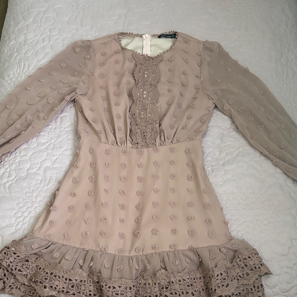 Elegant Women’s Dress in Soft Pink size(M)